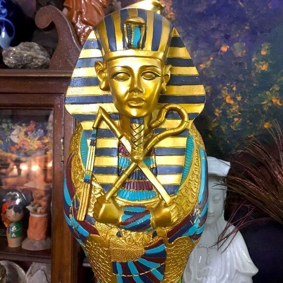 VTG Large Egyptian King Tut Figure 16” - Picture 1 of 9